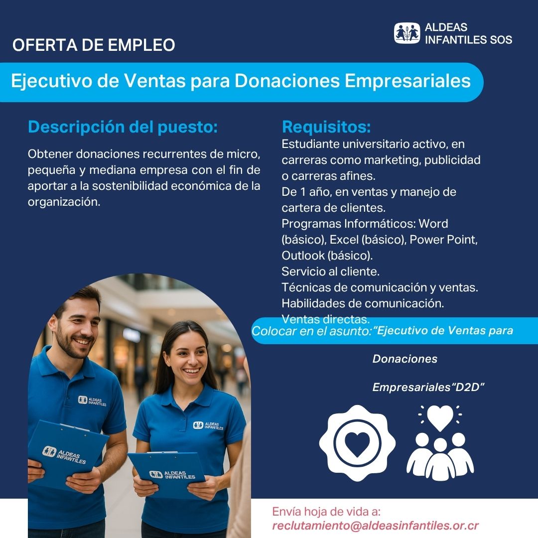 Oferta de empleo en Aldeas Infantiles SOS